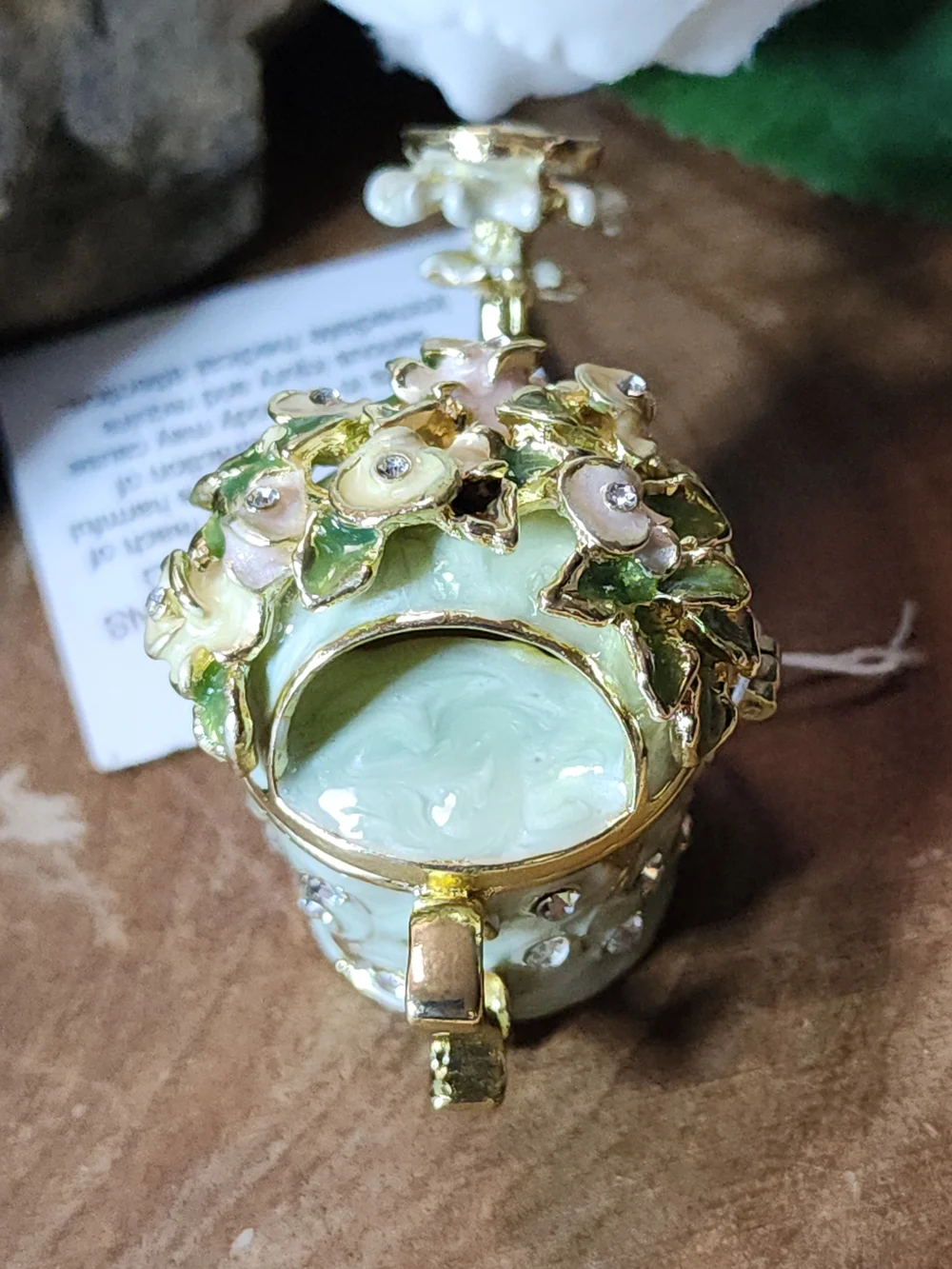 Vintage Watering Can Jewelry Box Jeweled Trinket Box